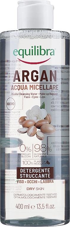 Міцелярна вода - Equilibra Argan Micelar Water — фото N3