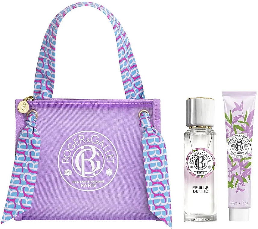 Набор - Roger&Gallet Feuille de Thé (aroma/water/30ml + hand/cream/30ml) — фото N1