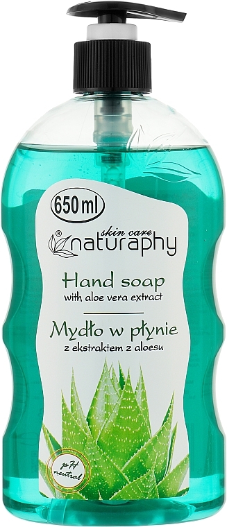 Рідке мило для рук з екстрактом алое вера - Bluxcosmetics Naturaphy Hand Soap — фото N1