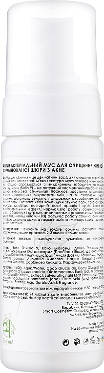 Антибактеріальний мус для обличчя - StoyanA Antibacterial Mousse Oily Acne Skin — фото N2