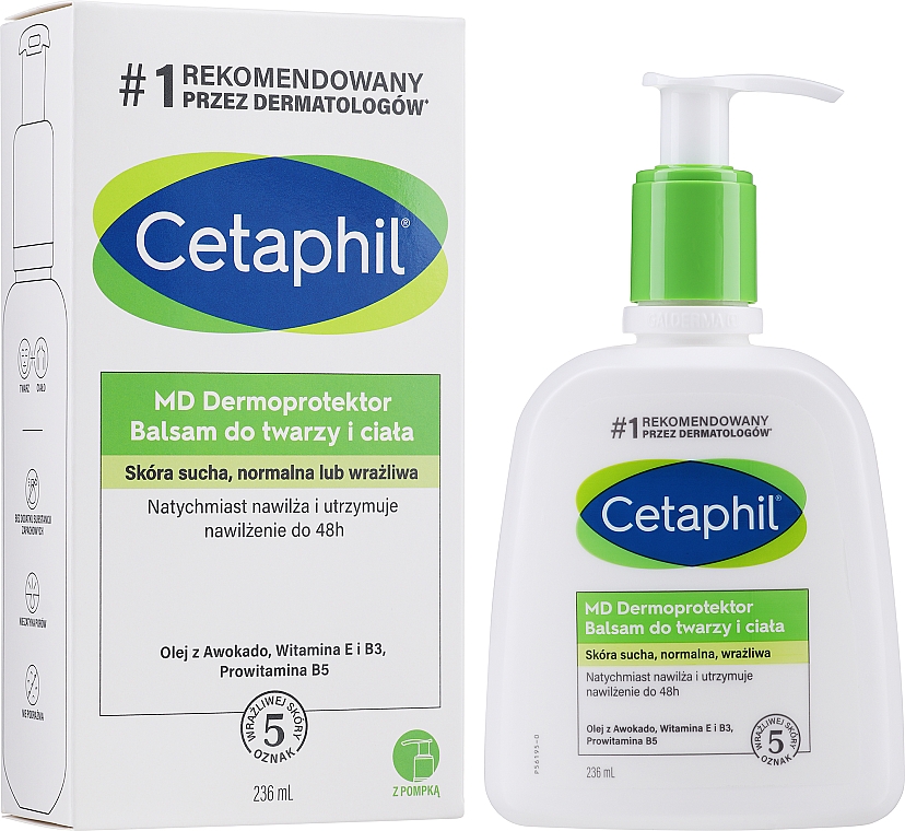 Зволожувальний лосьйон для обличчя й тіла для сухої та чутливої шкіри - Cetaphil MD Dermoprotektor — фото N1