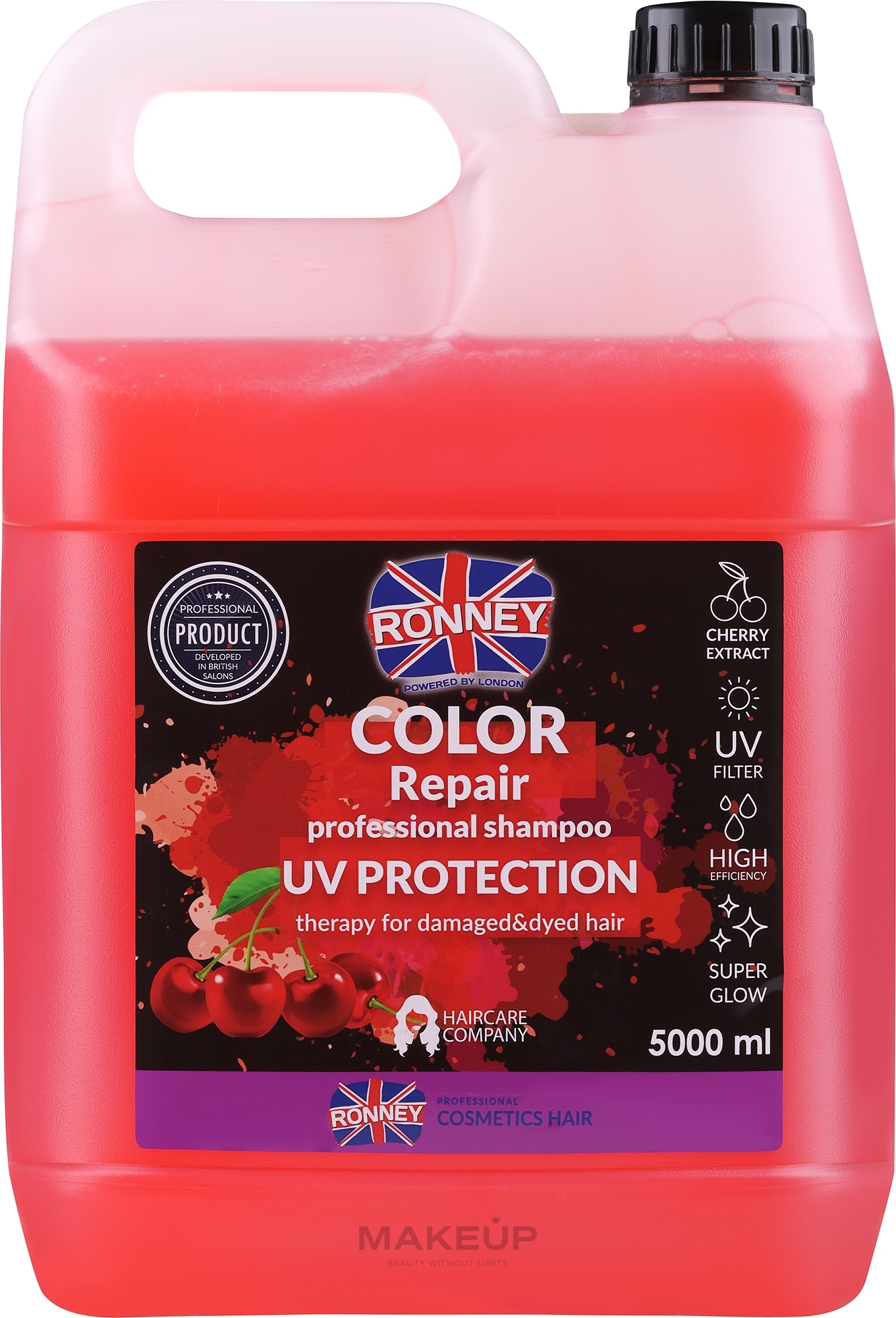 Шампунь для фарбованого волосся - Ronney Professional Shampoo Color Protect Cherry Fragrance — фото 5000ml