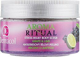 Скраб для тіла антистрес "Виноград і лайм" - Dermacol Aroma Ritual Stress Relief Body Scrub Grape And Lime — фото N1