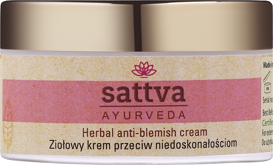 УЦЕНКА Крем для ровного тона лица - Sattva Ayurveda Anti-Blemish Cream * — фото N1