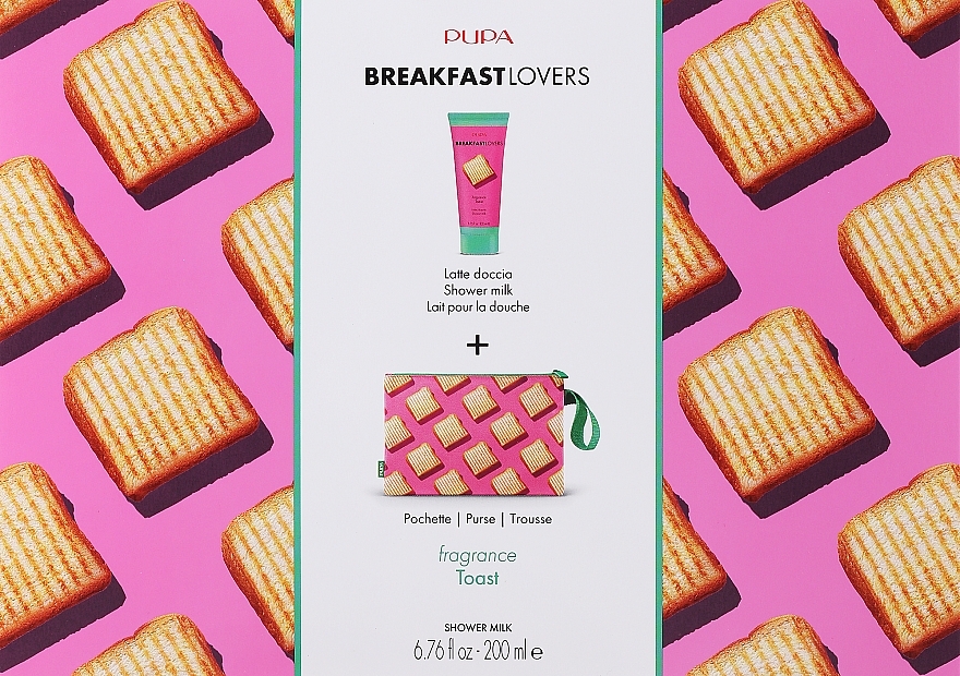 Набор - Pupa Breakfast Lovers Toast (sh/milk/200ml + bag) — фото N1