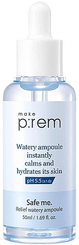 Сироватка для обличчя - Make P:rem Safe Me. Relief Ser de fata Watery Ampoule — фото N1