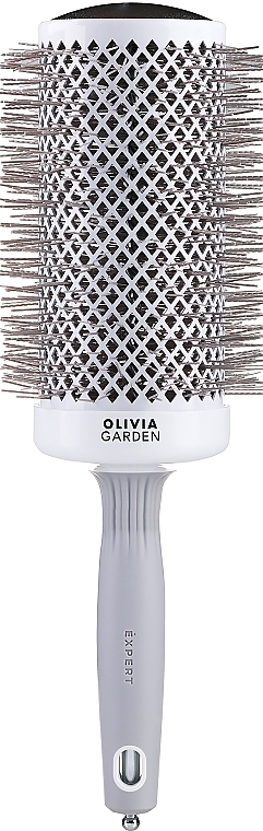 Термобрашинг 65 мм - Olivia Garden Expert Blowout SPEED Wavy Bristles WHITE&GREY 65 — фото N1