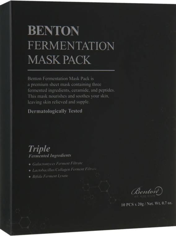 Набор ферментированных масок для лица - Benton Fermentation Mask Pack — фото N1