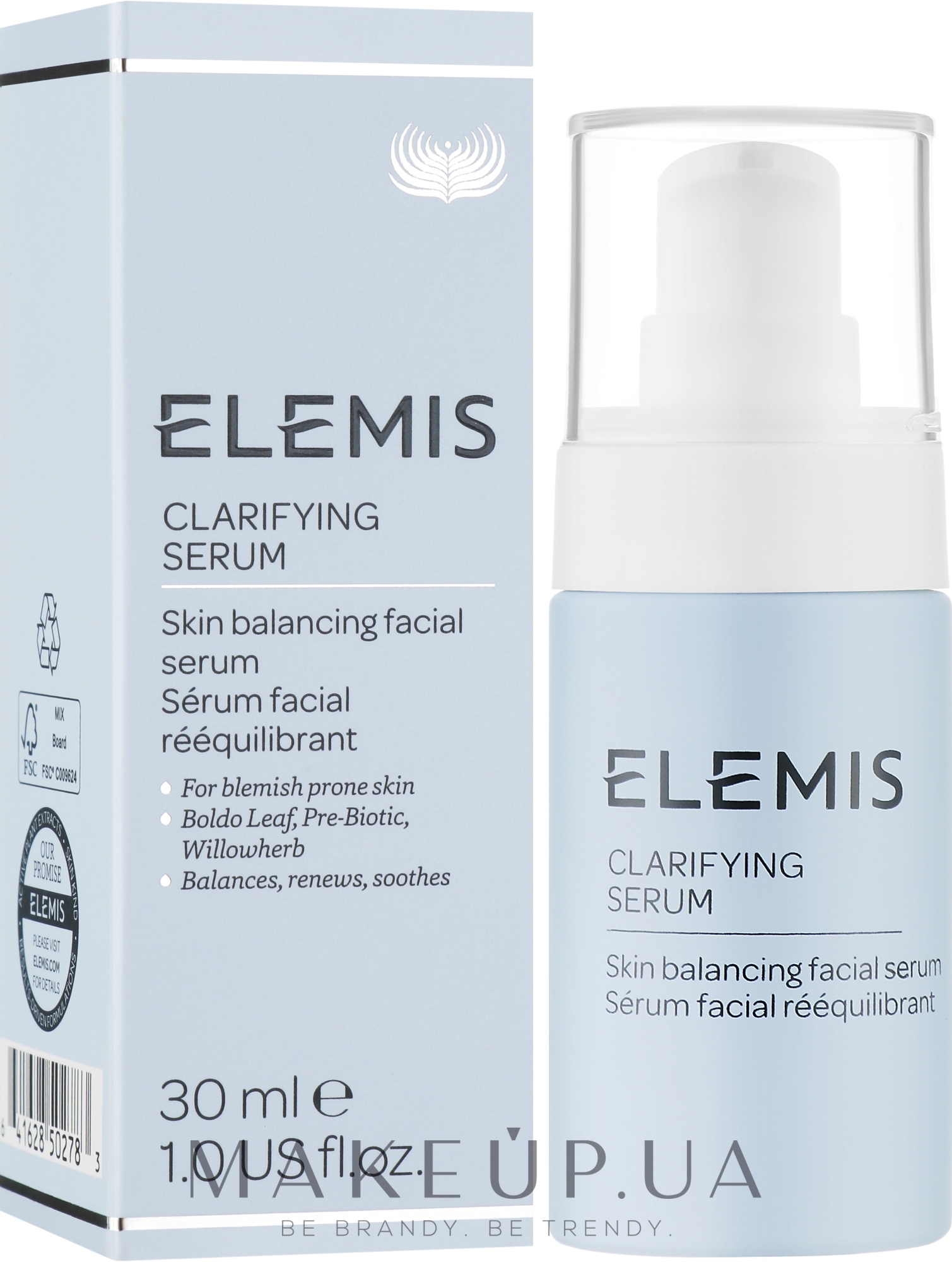 Очищающая балансирующая сыворотка для сужения пор - Elemis Clarifying Serum — фото 30ml