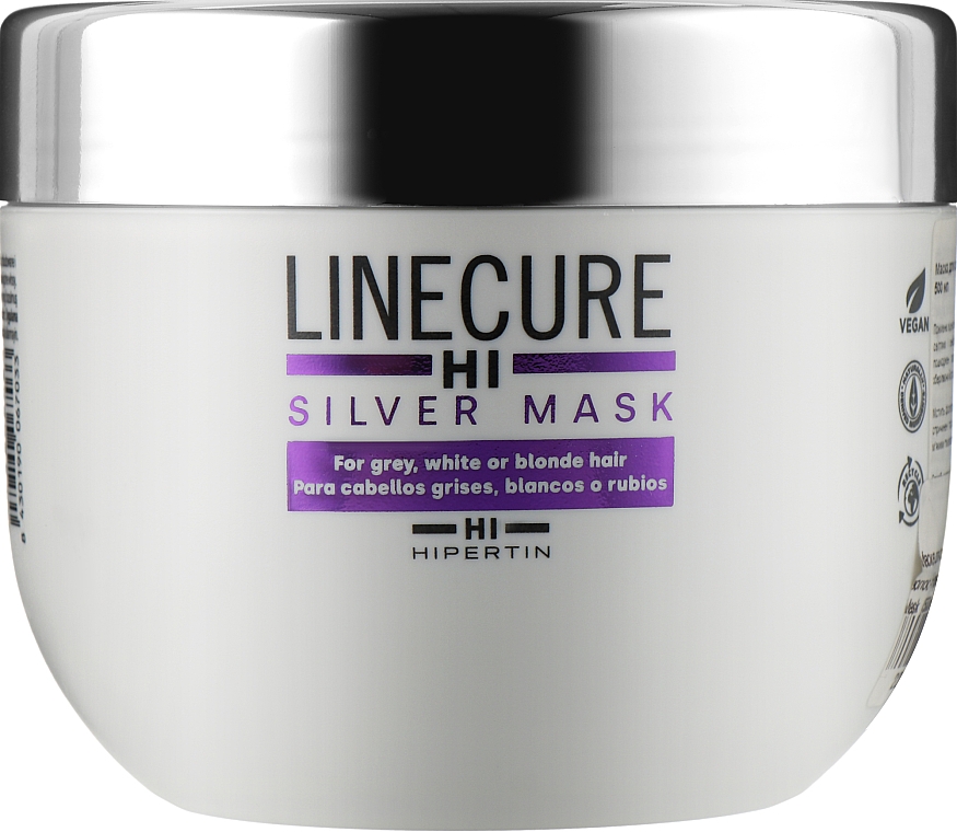 Маска для світлого й знебарвленого волосся - Hipertin Linecure Silver Hair Mask — фото N2