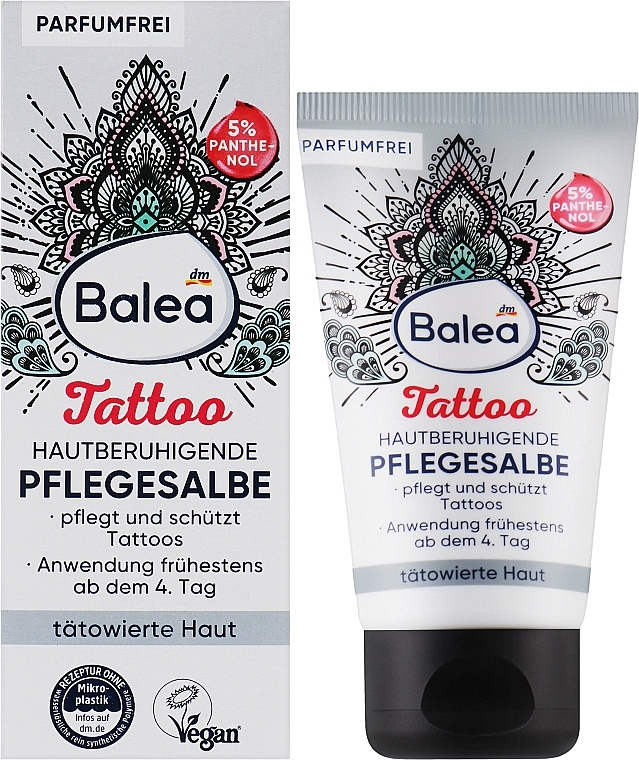 Заспокійлива мазь для догляду за татуюванням - Balea Tattoo Skin Care Ointment — фото N2