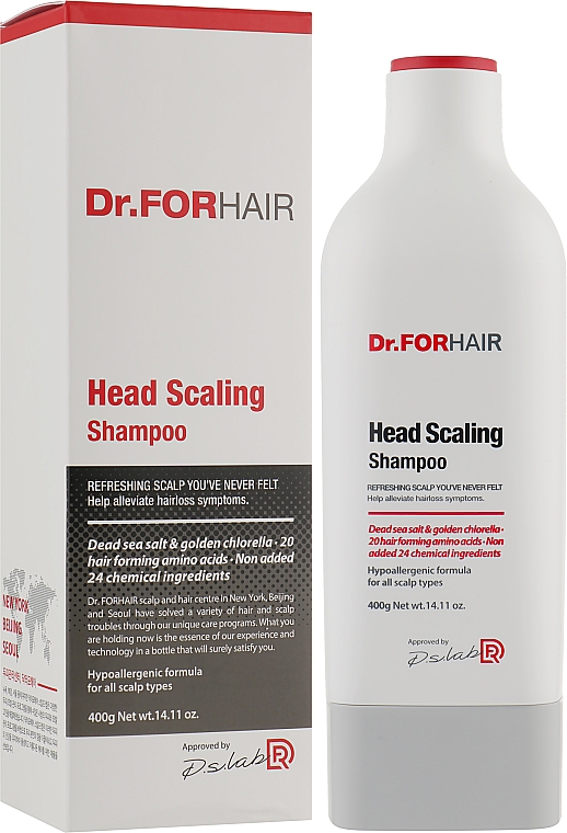 Шампунь c частицами соли для глубокого очищения кожи головы - Dr.FORHAIR Head Scaling Shampoo — фото N4
