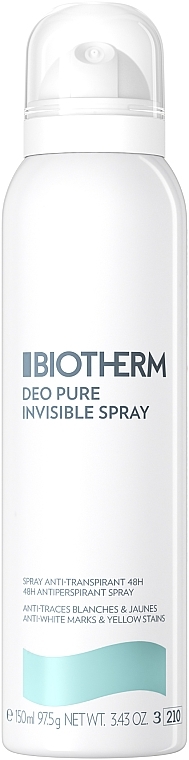 Дезодорант-спрей - Biotherm Deo Pure Invisible Spray Anti-Transpirant 48H