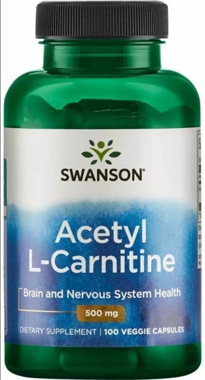 Харчова добавка "Ацетил L-карнітину", 500 мг - Swanson Acetyl L-Carnitine — фото N1