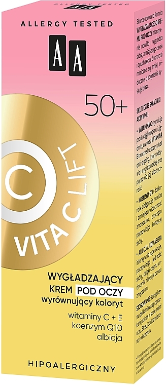 Розгладжувальний крем для повік 50+ - AA Vita C Lift Smoothing Eye Cream — фото N4