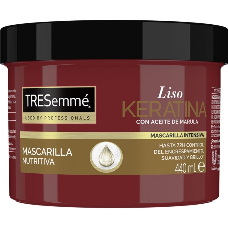 Живильна маска для волосся з олією марули - Tresemme Smooth Keratin Mask — фото N1