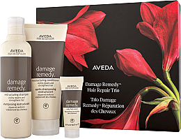 Парфумерія, косметика Набір - Aveda Damage Remedy (sh/250ml + cond/200ml + repair/25ml)