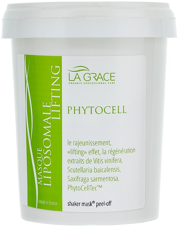 Антивозрастная альгинатная маска для лица "Липосомный лифтинг" со стволовыми клетками швейцарских яблок - La Grace Masque Liposomale Lifting PhytoCellTec