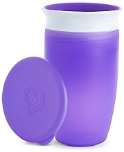 Чашка-непроливайка з кришкою, фіолетова, 296 мл - Miracle — фото N1