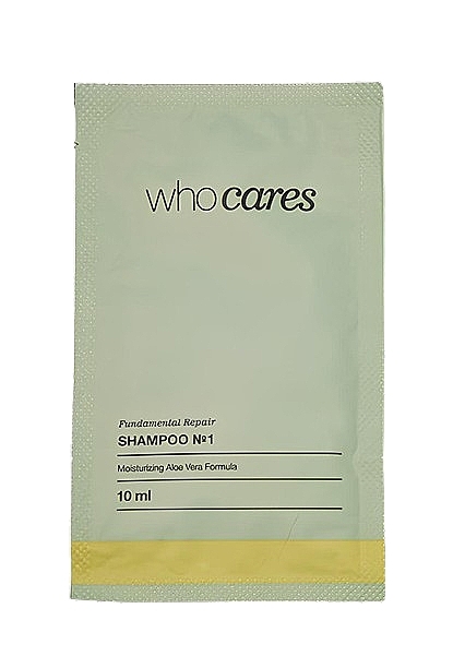 Шампунь питательный для сухих и поврежденных волос - Who Cares Fundamental Repair Shampoo №1 (пробник) — фото N1