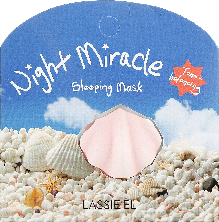 Ночная капсульная маска для лица с жемчужной пудрой - Lassie'el Night Miracle Pearl Shell Mask — фото N1
