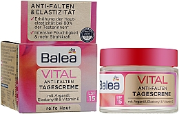  Денний крем проти зморщок - Balea Vital Anti-Wrinkle Day Cream With Argan Oil, Elastonyl & Vitamin E — фото N3