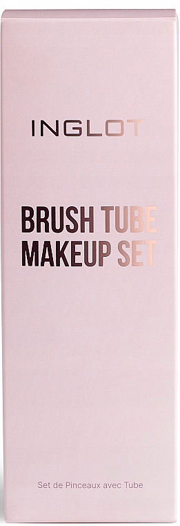 Набор кистей для макияжа, 6 шт, в золотистом футляре-тубе - Inglot Brush Tube Makeup Set — фото N4