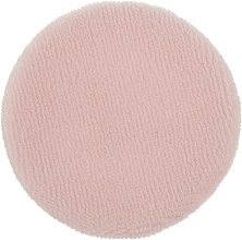 Пуховка тканевая для пудры "Круг", розовая с лентой №979 - Dark Blue Cosmetics — фото N1