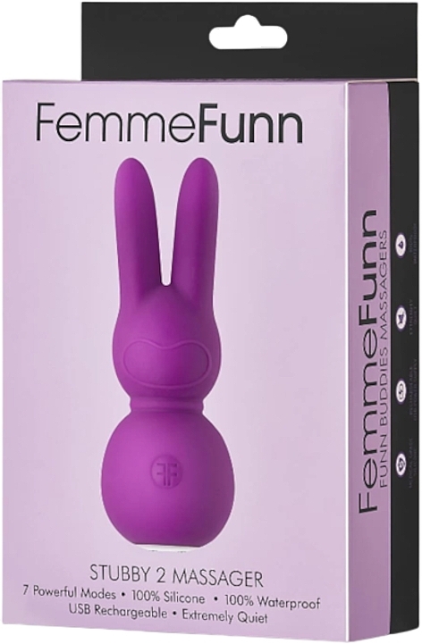 Вібратор у формі кролика, фіолетовий - Femme Funn Stubby 2 Massager — фото N4