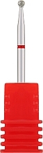 Фреза алмазная "Шарик" 001 023R, диаметр 2,3 мм, красная - Nail Drill — фото N1