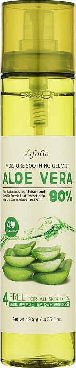 Успокаивающий гель-мист с алоэ - Esfolio Moisture Soothing Gel Mist Aloe Vera 90% Purity — фото N1