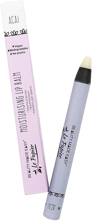 Зволожувальний бальзам-олівець для губ з ароматом асаї - Beauty Made Easy Moisturizing Lip Balm Acai — фото N1