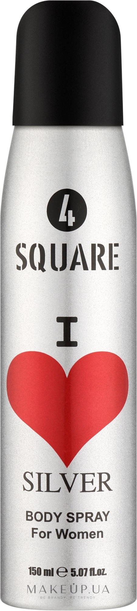 4 Square Silver - Парфумований дезодорант-спрей — фото 150ml