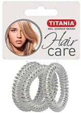 Резинка для волосся пластмасова "Anti Ziep", прозора, 3 шт., діаметр 5 см - Titania — фото N1
