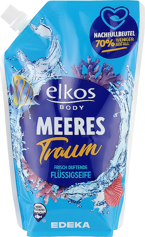 Рідке мило з морськими мінералами - Elkos Body Meerestraum Soap (дой-пак)