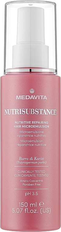 Питательная и восстанавливающая микроэмульсия для сухих волос - Medavita Nutrisubstance Nutritive Repairing Hair Microemulsion