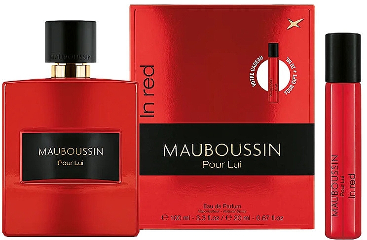 Mauboussin Pour Lui in Red - Набор (edp/100ml + edp/20ml) — фото N1