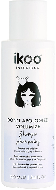 Шампунь для об'єму волосся - Ikoo Infusions Don’t Apologize, Volumize Shampoo — фото N1