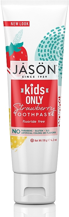 Дитяча зубна паста - Jason Natural Cosmetics Kids Only Toothpaste Strawberry — фото N1