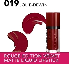 Жидкая матовая помада - Bourjois Rouge Edition Velvet Lipstick — фото N3