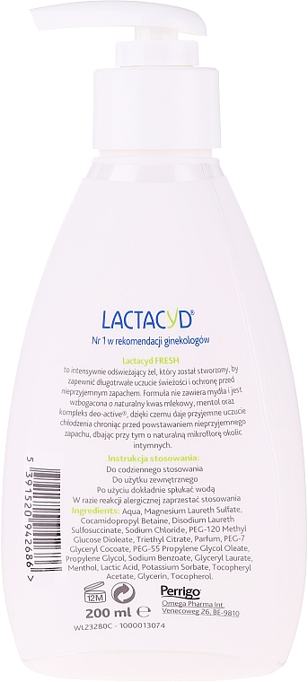 Засіб для інтимної гігієни "Fresh", з дозатором - Lactacyd Body Care (без коробки) — фото N2