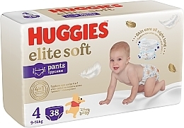 Підгузки-трусики Elite Soft Pants 4 (9-14 кг), 38 шт. - Huggies — фото N6