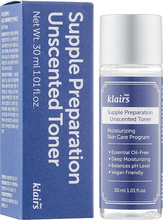 Пом'якшувальний тонер для обличчя - Klairs Supple Preparation Unscented Toner (міні) — фото N2