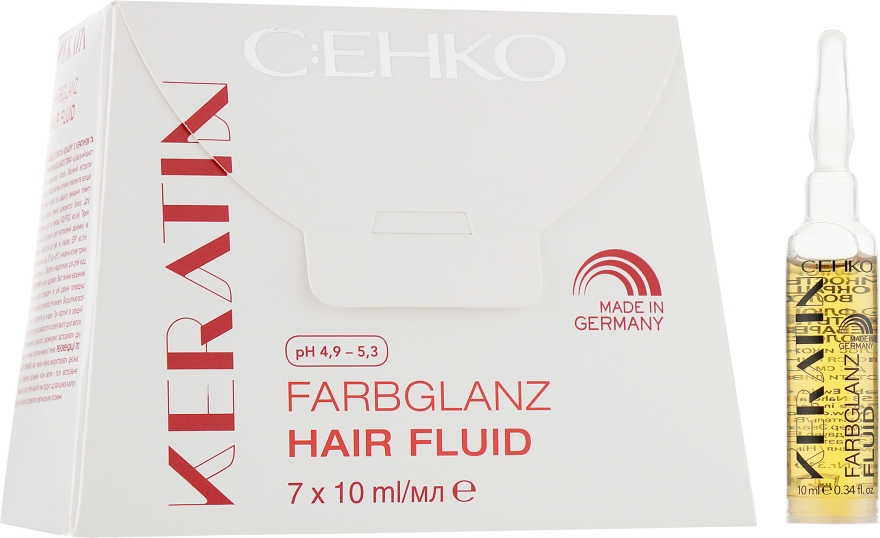 Флюїд з кератином для фарбованого волосся "Стійкість кольору" - C:EHKO Keratin Farbglanz Hair Fluid — фото N1