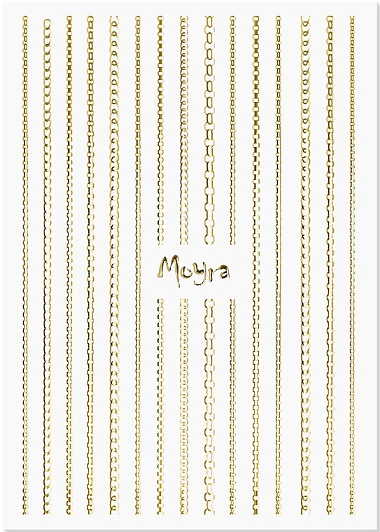 Смужки для дизайну нігтів - Moyra Nail Art Strips-Chain — фото N1