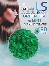 Тайские капсулы для волос с зеленым чаем и мятой - Lesasha Hair Serum Vitamin Green Tea & Mint — фото N4