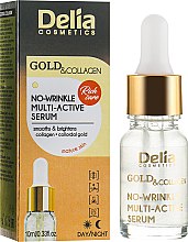 Парфумерія, косметика Сироватка проти зморшок - Delia Gold&Collagen No-Wrinkle Multi-Active Serum