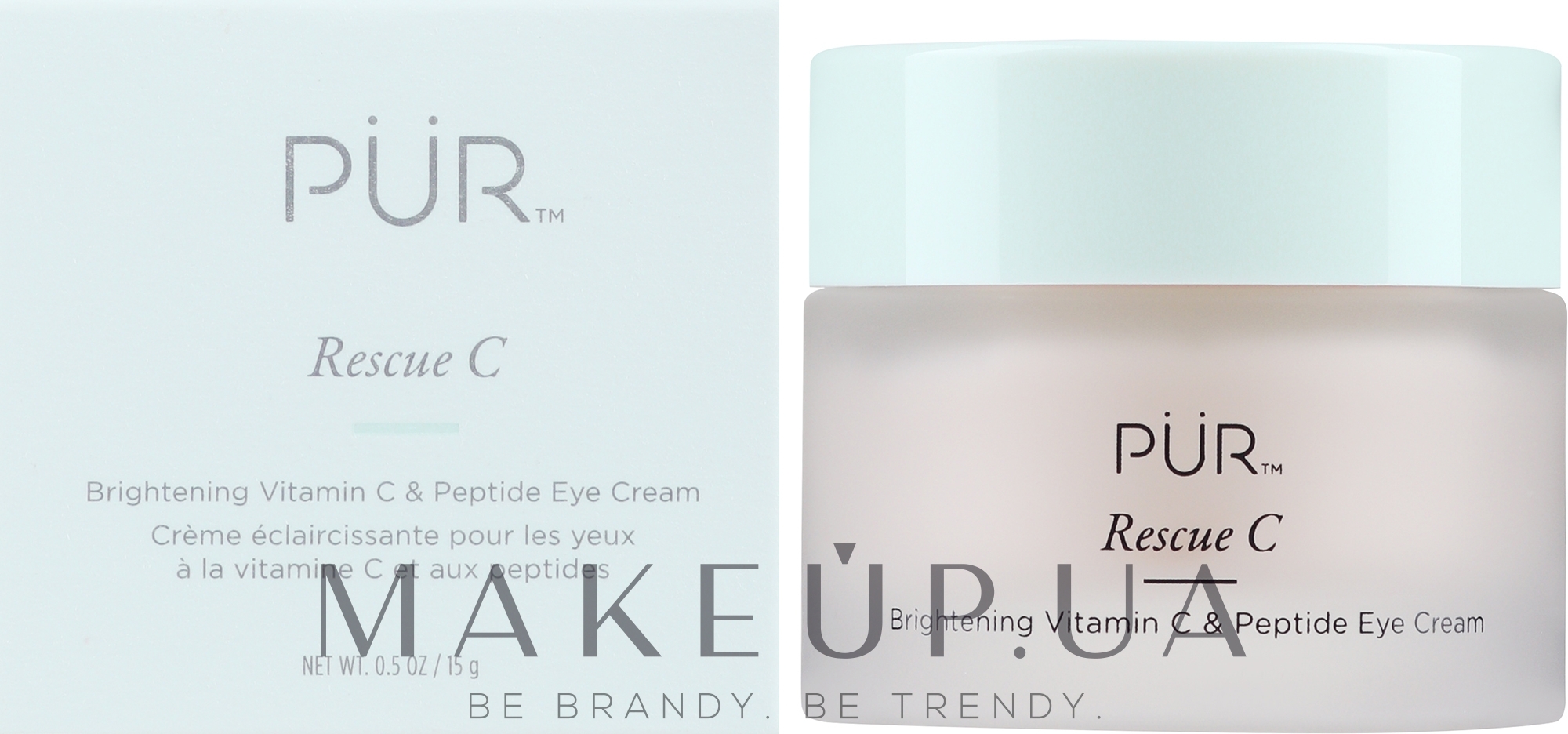 Ультракондиціонувальний підбадьорливий крем для очей - Pür Rescue C Brightening Vitamin C & Peptide Eye Cream — фото 15g
