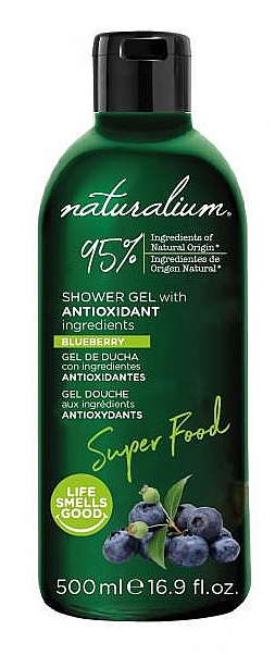 Антиоксидантний гель для душу, чорничний - Naturalium Super Food Blueberry Antioxidant Shower Gel — фото N1
