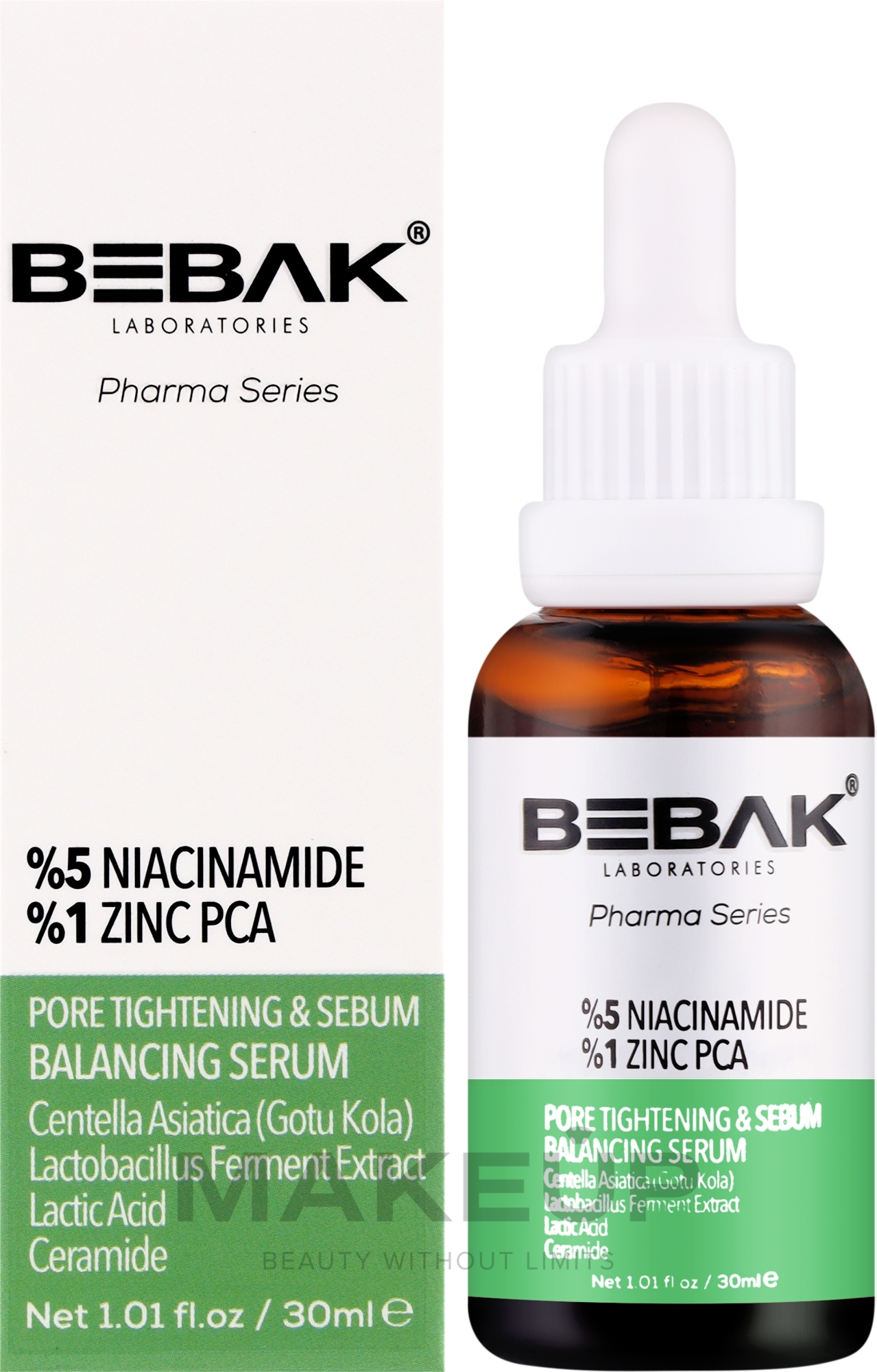 Сироватка для обличчя з 5% ніацинаміду - Bebak Balancing Serum — фото 30ml
